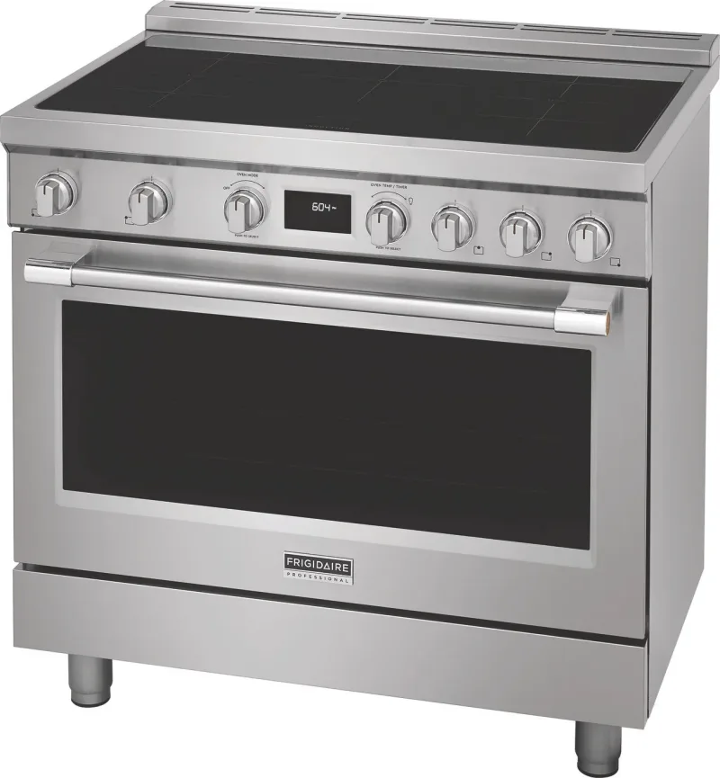 4.4 CuFt 5-Burner Induction Freestanding Electric Range in Stainless Steel with True Convection