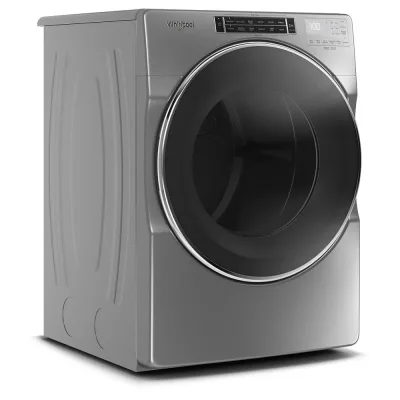 Sèche-linge à gaz frontal superposable ventilé de 7,4 pi³ Chrome Shadow avec programmes vapeur