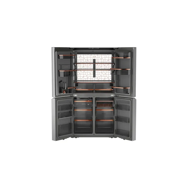 Frigorífico inteligente French Door de 4 puertas y 27,4 pies cúbicos en Platinum Glass con jarra AutoFill de doble dispensación