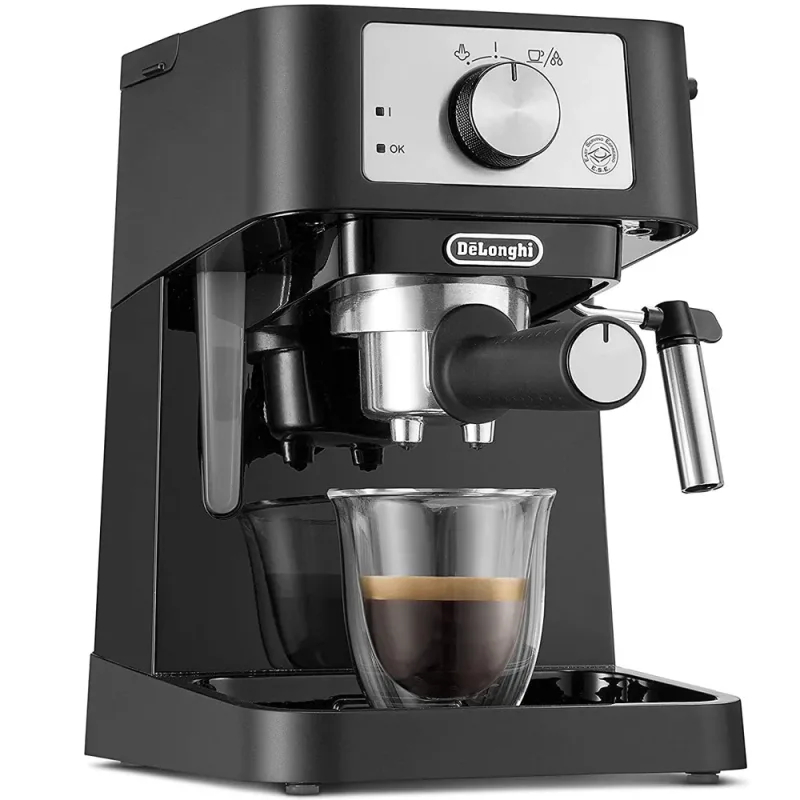 2 Cup Traditional Barista Pump Espresso Coffee Machine in Black