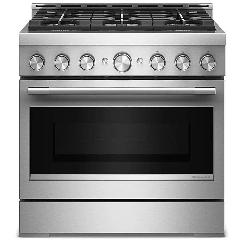 5.1 Cu. Ft. 36" Wide Freestanding Gas Range with Even-Heat™ True Convection