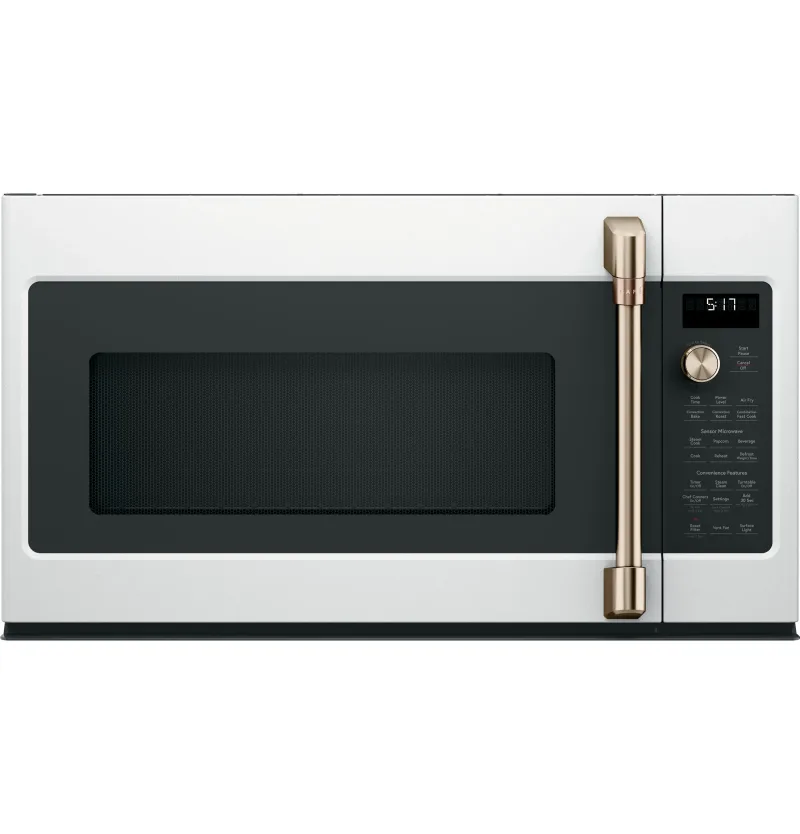1.7 CuFt Convection Over-the-Range Microwave Oven in Matte White with Air Fry