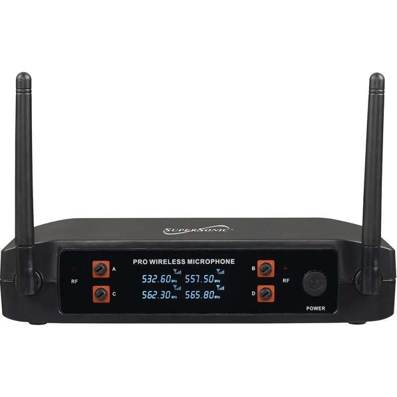 Système de microphones sans fil 4 canaux 2,4G