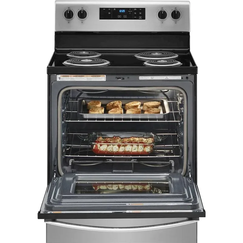 4.8 CuFt Freestanding SpillGuard Range In Stainless Steel