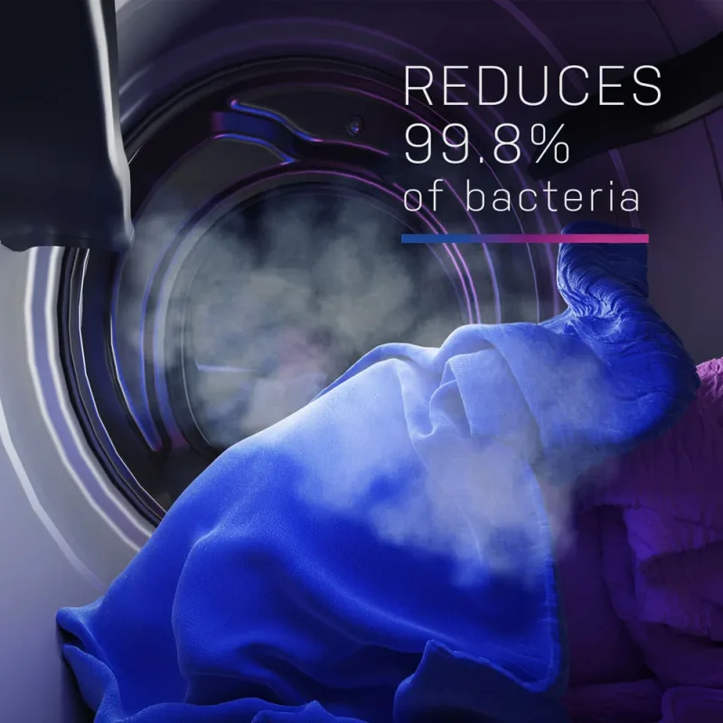 7,8 cu. ft. smart frontlæsset tørretumbler med Steam Sanitize-program