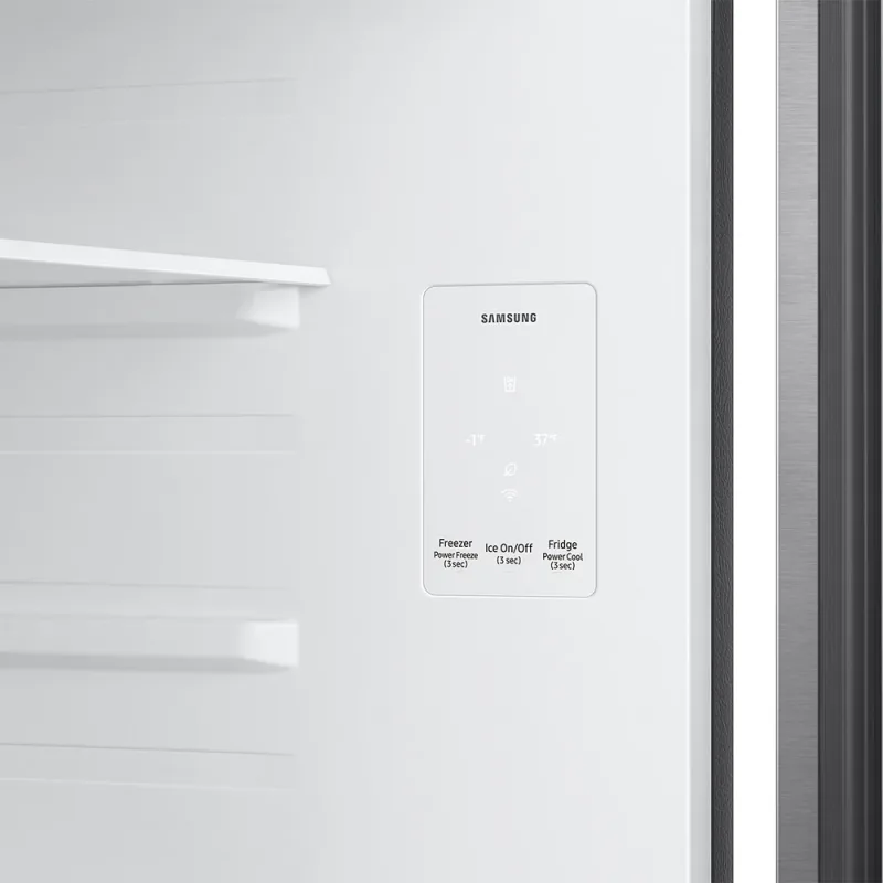 18 cu ft køleskab med topfryser - Rustfrit stål