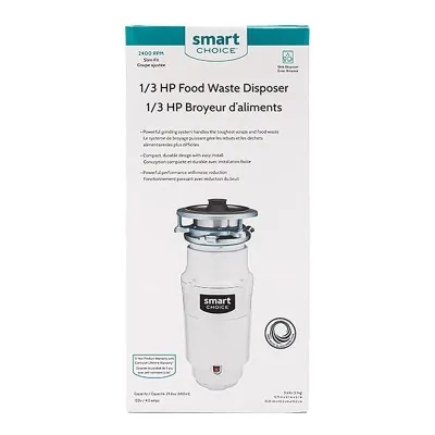 Triturador de resíduos alimentares de ligação direta de 1/3 HP para lava-loiças, Branco