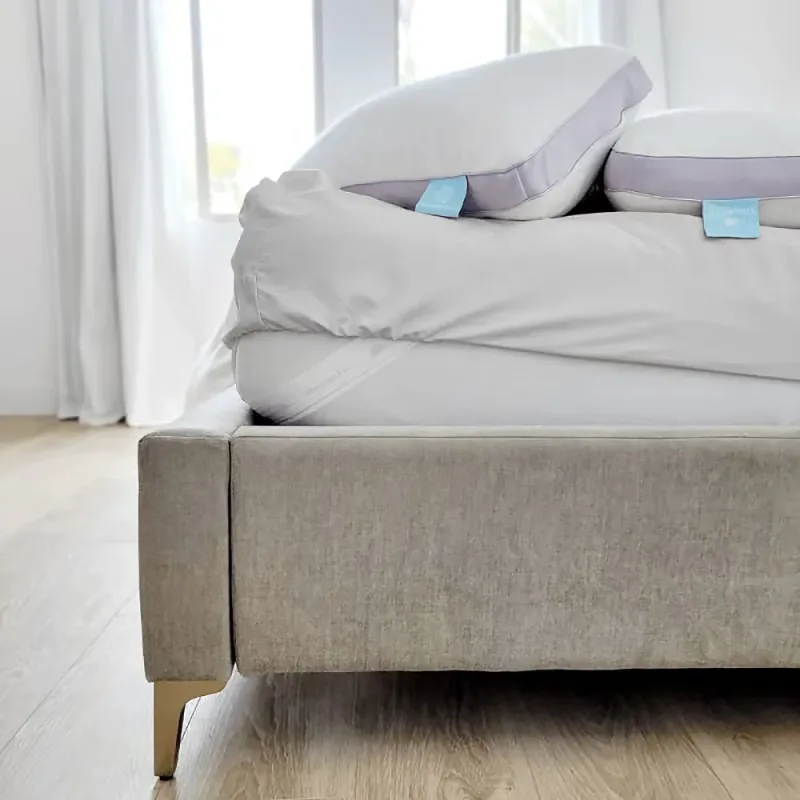 Juego de sábanas de microfibra 100% para cama individual en blanco