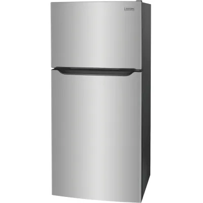 18 Cu-Ft Kühlschrank mit Gefrierfach oben – Edelstahl