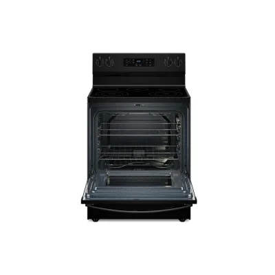 Cocina eléctrica independiente de 5,3 pies cúbicos en negro