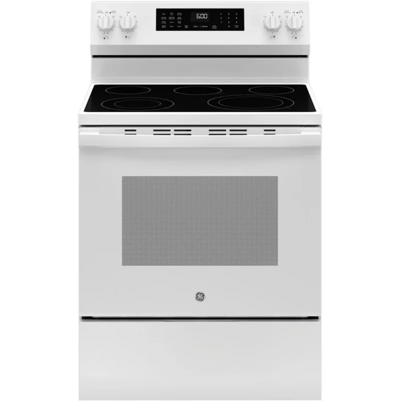 5.3 CuFt Convection Freestanding Electric Range with 1.6 CuFt 1000 Watt Over-The-Range Microwave in White