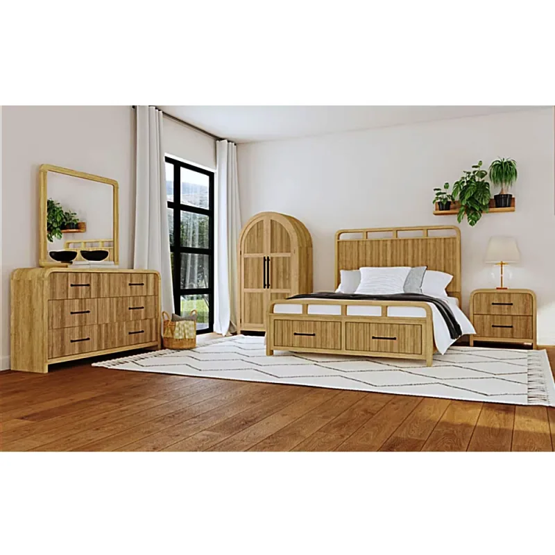 Conjunto de dormitorio de matrimonio Ridgemont de 5 piezas