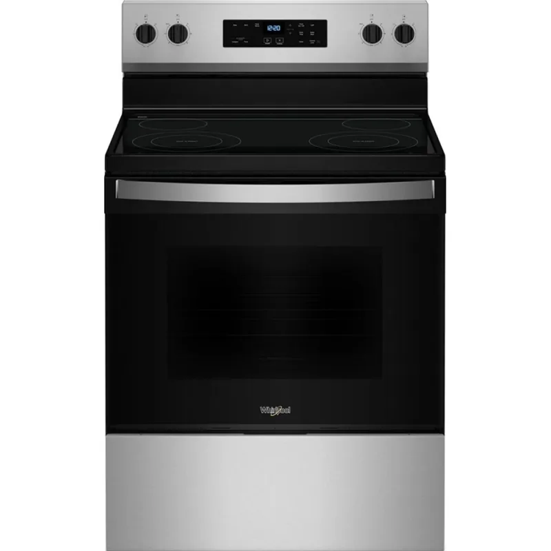Kuchenka elektryczna 5,3 cu ft z mikrofalą nadkuchenną 1,9 cu ft 1000 W w stali nierdzewnej