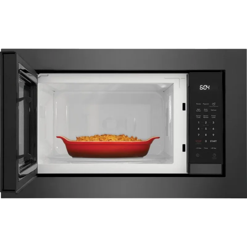 2,2 CuFt 1100 watt over-the-range-mikrobølgeovn i sort rustfrit stål med Sensor Cook